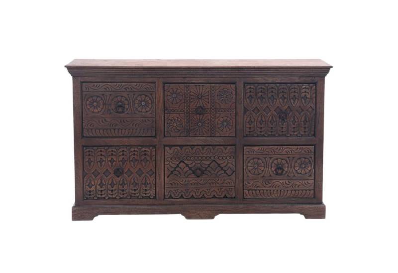 Marrakesch Orient & Mediterran Interior Kommode Vintage Sideboard Kommode mit Schubladen aus Holz Mapy (1 St) von Marrakesch Orient & Mediterran Interior