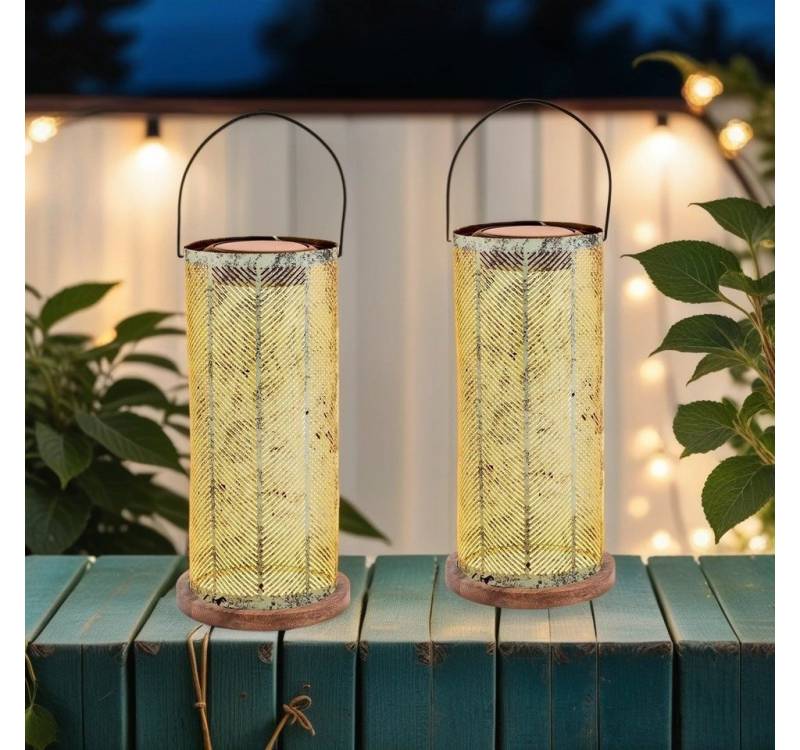 Marrakesch Orient & Mediterran Interior LED Solarleuchte 2er Set Skandinavische Solarlaterne Solar Lampe für Draussen Grün, LED fest integriert, zum hängen Marrakesch Orient & Mediterran Interior LED Solarleuchte 2er Set Skandinavische Solarlaterne Solar Lampe für Draussen Grün, LED fest integriert, zum hängen von Marrakesch Orient & Mediterran Interior