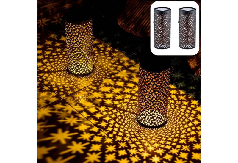 Marrakesch Orient & Mediterran Interior LED Solarleuchte 2er Set Orientalische Solarlaterne Solar Laterne Lampe Outdoor Schwarz, LED fest integriert, Hängeleuchte von Marrakesch Orient & Mediterran Interior