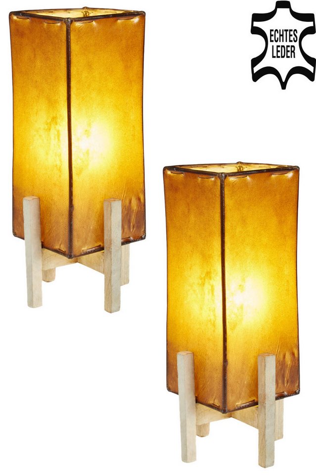 Marrakesch Orient & Mediterran Interior Nachttischlampe 2er SET Janka Braun mit weissem Gestell, 2er SET, Handarbeit Marrakesch Orient & Mediterran Interior Nachttischlampe 2er SET Janka Braun mit weissem Gestell, 2er SET, Handarbeit von Marrakesch Orient & Mediterran Interior