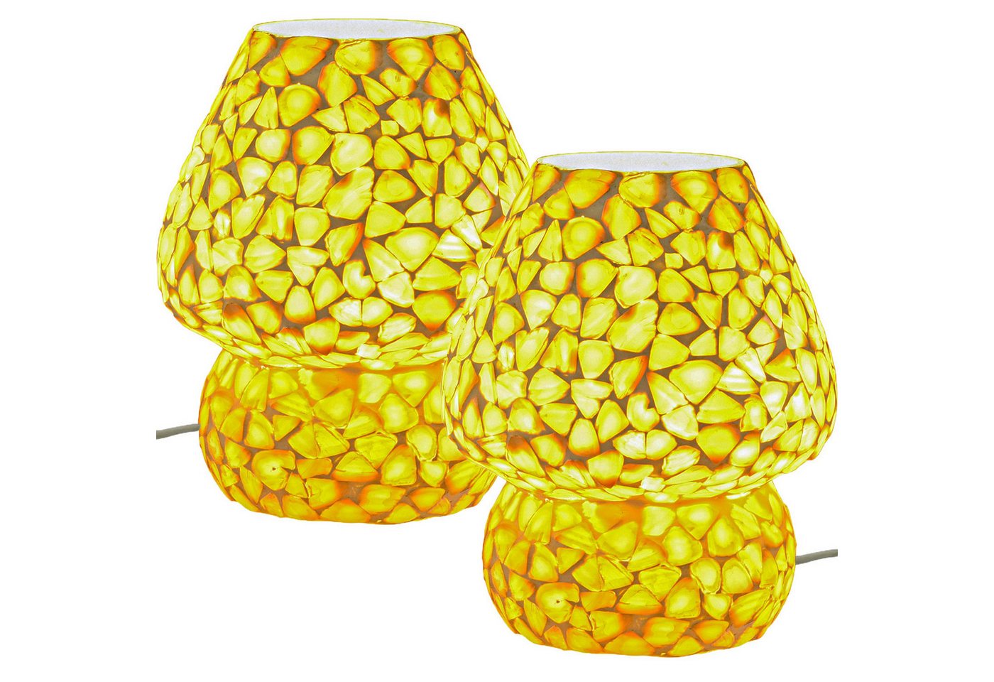 Marrakesch Orient & Mediterran Interior Nachttischlampe 2er Set Boho Deko Tischlampe Nachtischlampe aus Muscheln Mosaik -2-, Handarbeit Marrakesch Orient & Mediterran Interior Nachttischlampe 2er Set Boho Deko Tischlampe Nachtischlampe aus Muscheln Mosaik -2-, Handarbeit von Marrakesch Orient & Mediterran Interior