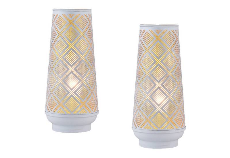 Marrakesch Orient & Mediterran Interior Nachttischlampe 2er Set Boho Deko Stehlampe Tischlampe Lampe Qantas Klein Weiss, Handarbeit Marrakesch Orient & Mediterran Interior Nachttischlampe 2er Set Boho Deko Stehlampe Tischlampe Lampe Qantas Klein Weiss, Handarbeit von Marrakesch Orient & Mediterran Interior