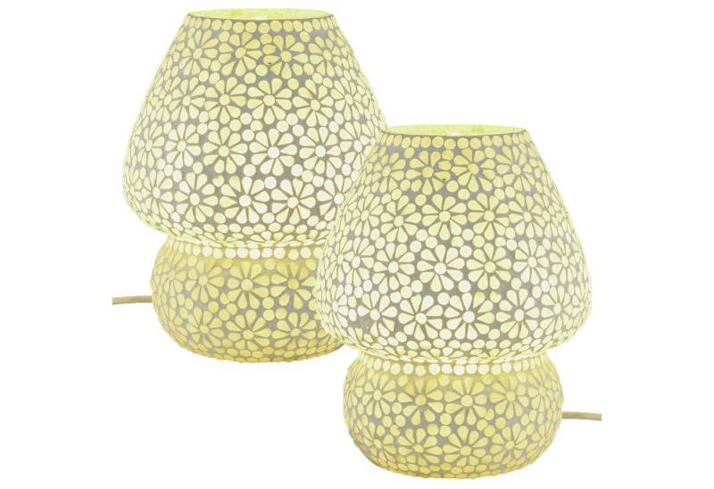 Marrakesch Orient & Mediterran Interior Nachttischlampe 2er Set Boho Deko Tischlampe Nachtischlampe aus Glas Mosaik Aubina -1-, Handarbeit Marrakesch Orient & Mediterran Interior Nachttischlampe 2er Set Boho Deko Tischlampe Nachtischlampe aus Glas Mosaik Aubina -1-, Handarbeit von Marrakesch Orient & Mediterran Interior