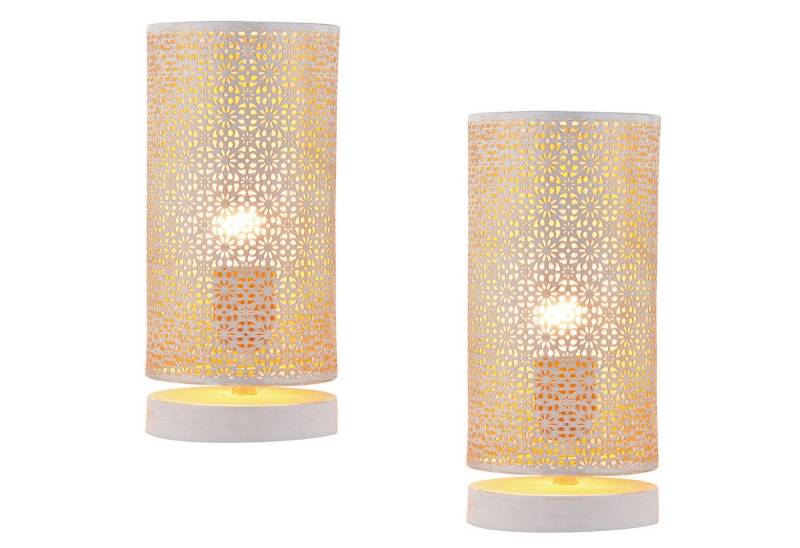 Marrakesch Orient & Mediterran Interior Nachttischlampe 2er Set Boho Deko Tischlampe Nachttischlampe Lampe Tuza Weiß, Leuchtmittel nicht im Lieferumfang, Handarbeit Marrakesch Orient & Mediterran Interior Nachttischlampe 2er Set Boho Deko Tischlampe Nachttischlampe Lampe Tuza Weiß, Leuchtmittel nicht im Lieferumfang, Handarbeit von Marrakesch Orient & Mediterran Interior