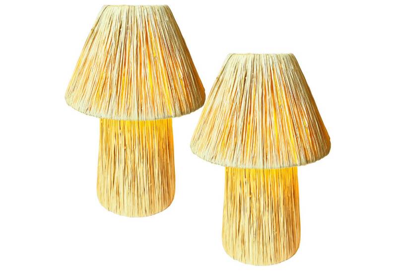 Marrakesch Orient & Mediterran Interior Nachttischlampe 2er Set Boho Deko Tischlampe Nachttischlampe Morjan Beige, E27, Handarbeit Marrakesch Orient & Mediterran Interior Nachttischlampe 2er Set Boho Deko Tischlampe Nachttischlampe Morjan Beige, E27, Handarbeit von Marrakesch Orient & Mediterran Interior