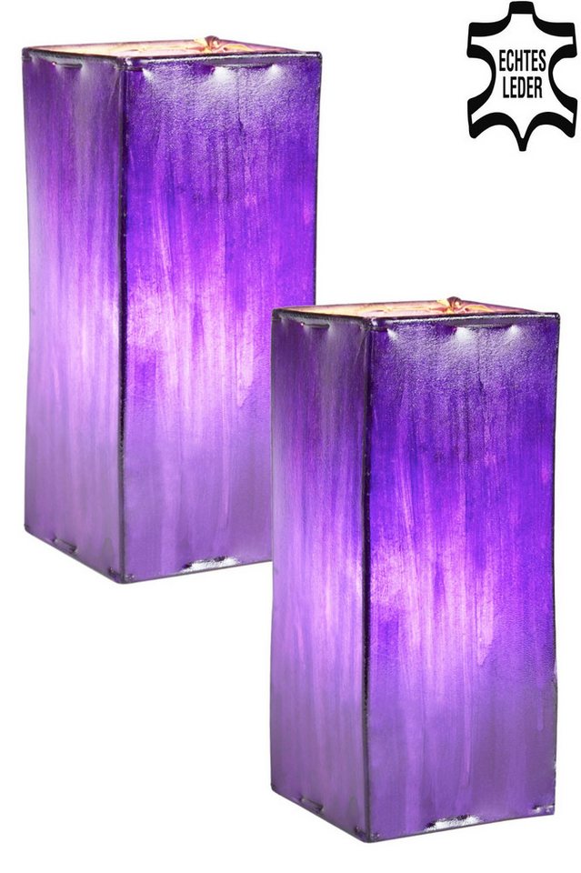 Marrakesch Orient & Mediterran Interior Nachttischlampe 2er Set Nachttischlampe Tischlampe Lampe Janka lila, 2er SET, Handarbeit Marrakesch Orient & Mediterran Interior Nachttischlampe 2er Set Nachttischlampe Tischlampe Lampe Janka lila, 2er SET, Handarbeit von Marrakesch Orient & Mediterran Interior