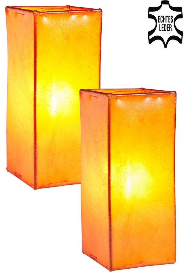 Marrakesch Orient & Mediterran Interior Nachttischlampe 2er Set Nachttischlampe Tischlampe Lampe Janka orange, 2er SET, Handarbeit Marrakesch Orient & Mediterran Interior Nachttischlampe 2er Set Nachttischlampe Tischlampe Lampe Janka orange, 2er SET, Handarbeit von Marrakesch Orient & Mediterran Interior