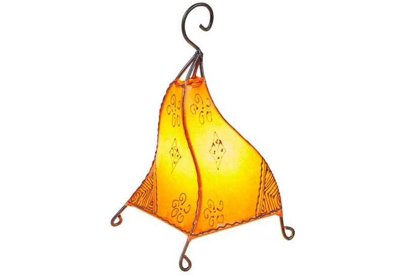 Marrakesch Orient & Mediterran Interior Nachttischlampe Nachttischlampe Tischlampe Marrakesch Orange aus Ziegenleder 35 cm, Handarbeit Marrakesch Orient & Mediterran Interior Nachttischlampe Nachttischlampe Tischlampe Marrakesch Orange aus Ziegenleder 35 cm, Handarbeit von Marrakesch Orient & Mediterran Interior