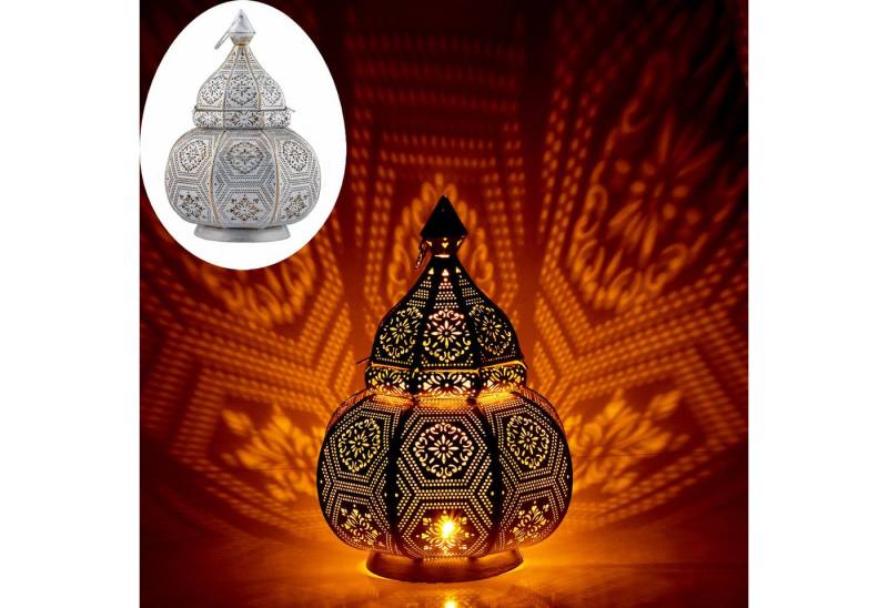 Marrakesch Orient & Mediterran Interior Nachttischlampe Orientalische Laterne Lampe Nachttischlampe Mahana Weiss, Handarbeit von Marrakesch Orient & Mediterran Interior