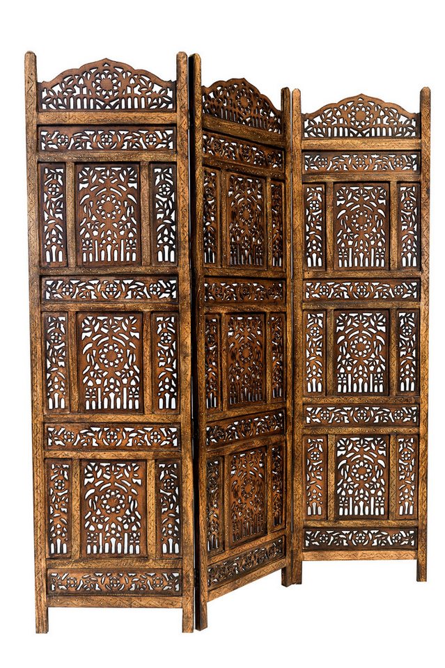 Marrakesch Orient & Mediterran Interior Paravent Holz Paravent aus Indien abhinava, Handarbeit von Marrakesch Orient & Mediterran Interior