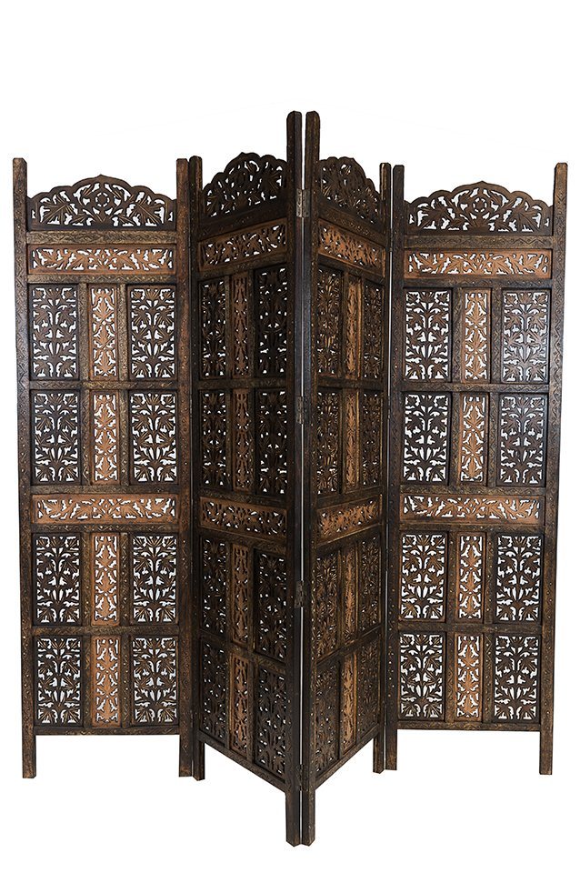 Marrakesch Orient & Mediterran Interior Paravent Orientalischer Paravent Krishna 180cm, Raumteiler, Sichtschutz, Handarbeit von Marrakesch Orient & Mediterran Interior