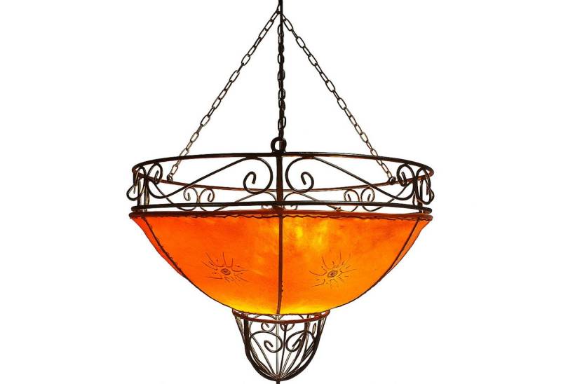 Marrakesch Orient & Mediterran Interior Pendelleuchte Demren Orange – Marokkanische Hängeleuchte Lampe aus Ziegenleder 45cm, Handarbeit Marrakesch Orient & Mediterran Interior Pendelleuchte Demren Orange – Marokkanische Hängeleuchte Lampe aus Ziegenleder 45cm, Handarbeit von Marrakesch Orient & Mediterran Interior