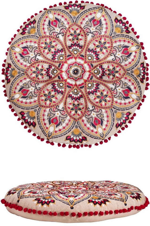 Marrakesch Orient & Mediterran Interior Pouf Arabisches Bodenkissen Azra, Sitzkissen, Bodenkissen, Handarbeit von Marrakesch Orient & Mediterran Interior