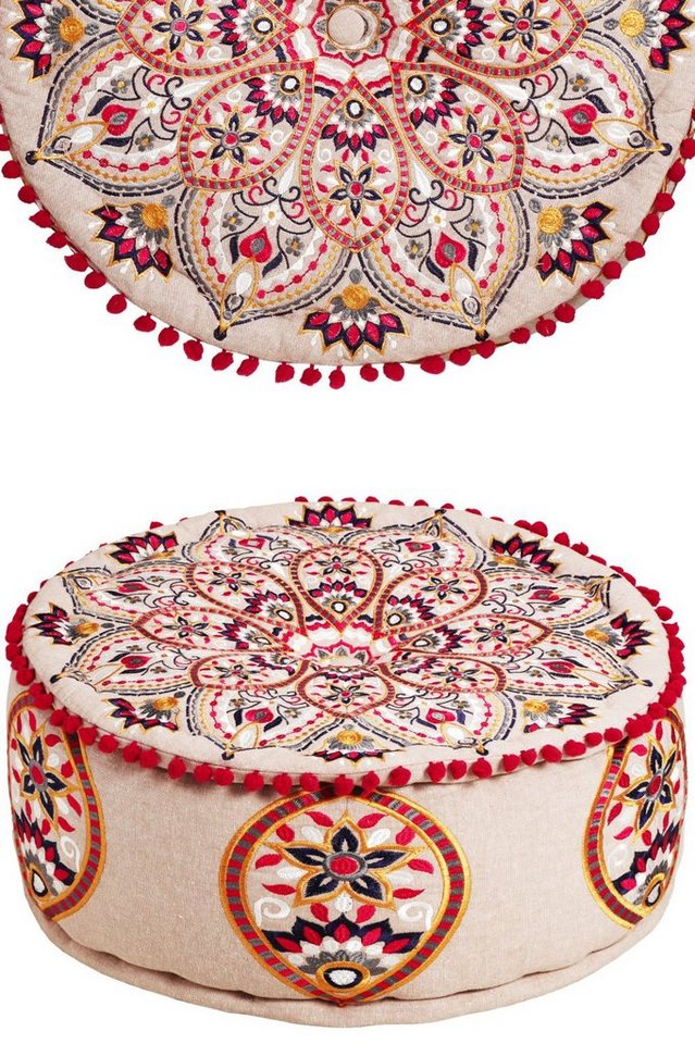 Marrakesch Orient & Mediterran Interior Pouf Arabisches Sitzpouf Azra, Sitzkissen, Bodenkissen, Handarbeit von Marrakesch Orient & Mediterran Interior