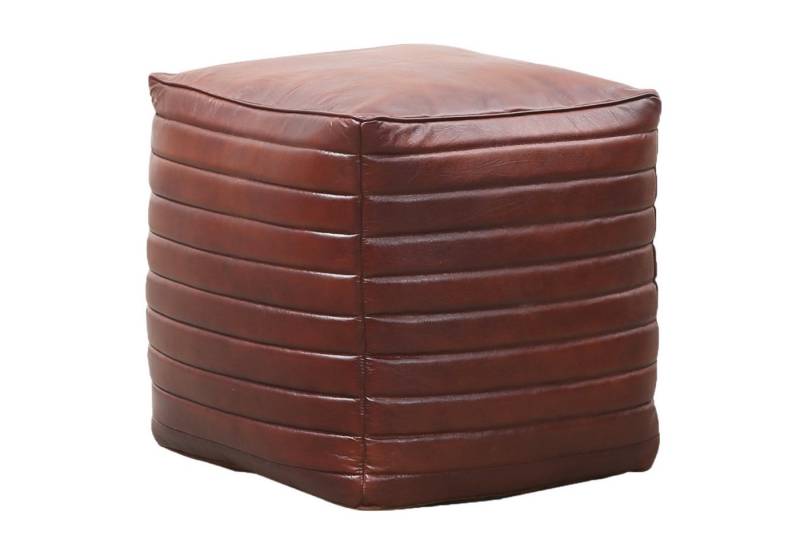Marrakesch Orient & Mediterran Interior Hocker Vintage Pouf Sitzkissen aus Leder Janeiro eckig (1 St), Handarbeit von Marrakesch Orient & Mediterran Interior
