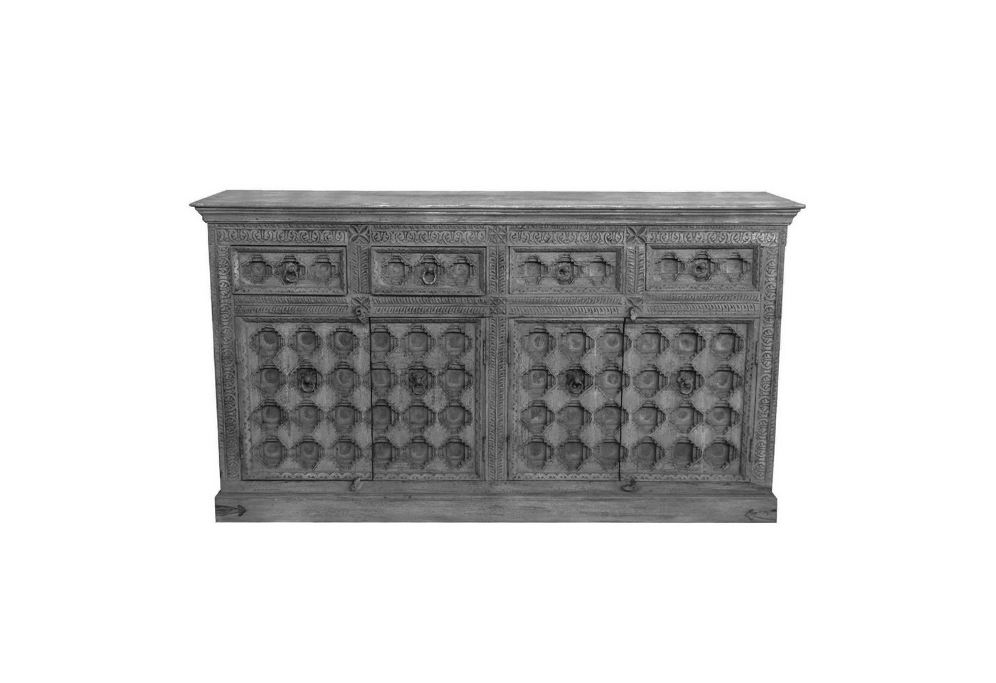 Marrakesch Orient & Mediterran Interior Sideboard Sideboard Abinash, Handgefertigtes Sideboard aus Massivholz 192cm (1 St) von Marrakesch Orient & Mediterran Interior