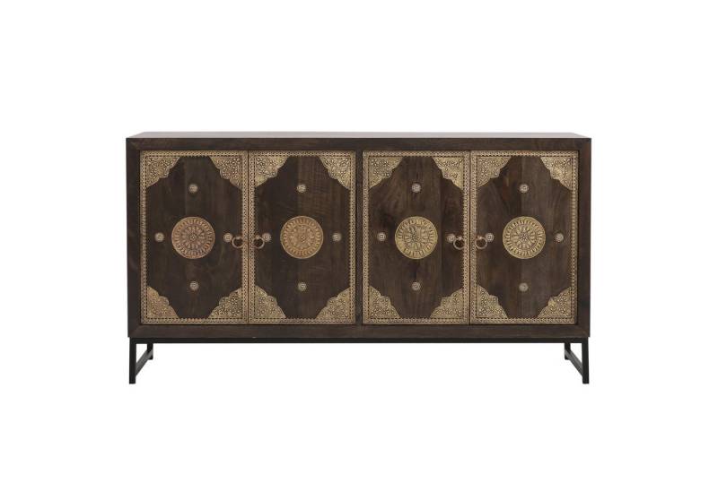 Marrakesch Orient & Mediterran Interior Sideboard Sideboard Adaja 150 cm mit Messingverzierungen & Metallgestell (1 St), Handarbeit von Marrakesch Orient & Mediterran Interior