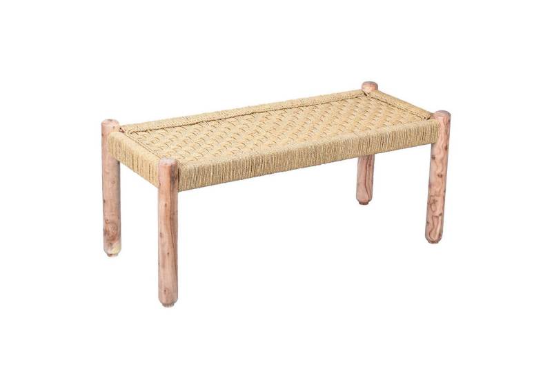 Marrakesch Orient & Mediterran Interior Sitzhocker Boho Style Sitzbank Bank Holzbank Josue 90cm, Handarbeit von Marrakesch Orient & Mediterran Interior