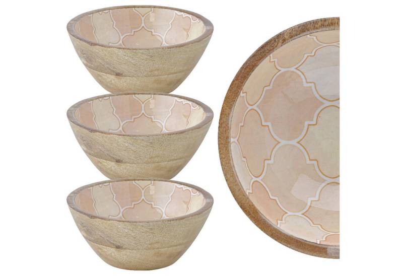 Marrakesch Orient & Mediterran Interior Snackschale 3er Set Schale Schmuckschale Schlüsselschale Kesse -1-, Mangoholz, (3-tlg), handgefertigt von Marrakesch Orient & Mediterran Interior