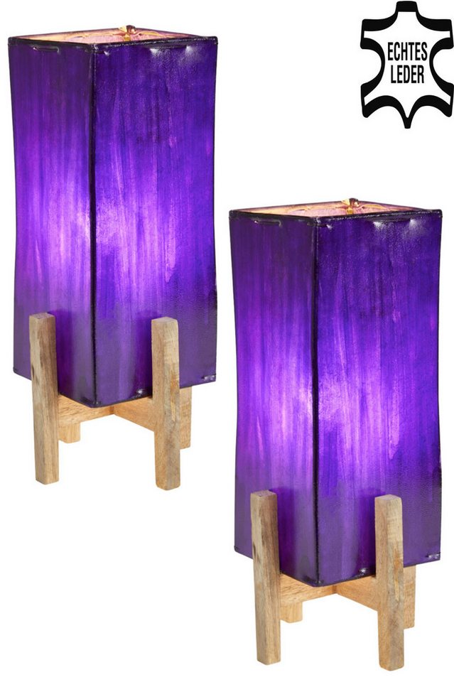 Marrakesch Orient & Mediterran Interior Stehlampe 2er SET Janka Lila mit braunem Gestell, 2er SET, Handarbeit Marrakesch Orient & Mediterran Interior Stehlampe 2er SET Janka Lila mit braunem Gestell, 2er SET, Handarbeit von Marrakesch Orient & Mediterran Interior