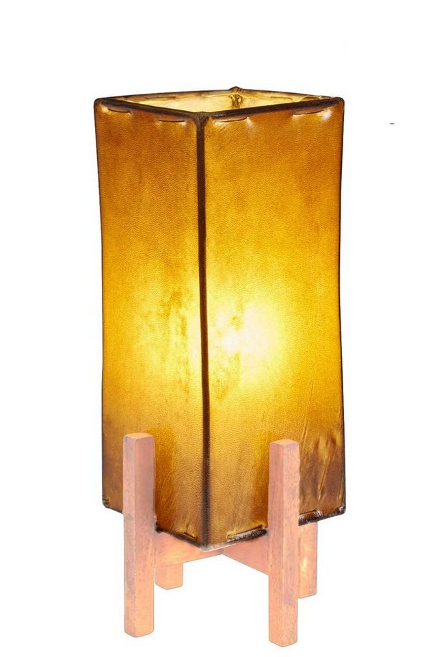Marrakesch Orient & Mediterran Interior Stehlampe Lederlampe Janka 30cm mit braunem Gestell, Stehlampe Leuchte von Marrakesch Orient & Mediterran Interior