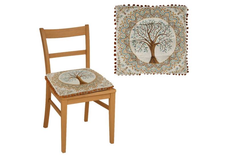 Marrakesch Orient & Mediterran Interior Stuhlkissen Stuhlkissen Guansha Braun 40x40x6cm, Baumwolle Boho Baum des Lebens Marrakesch Orient & Mediterran Interior Stuhlkissen Stuhlkissen Guansha Braun 40x40x6cm, Baumwolle Boho Baum des Lebens von Marrakesch Orient & Mediterran Interior