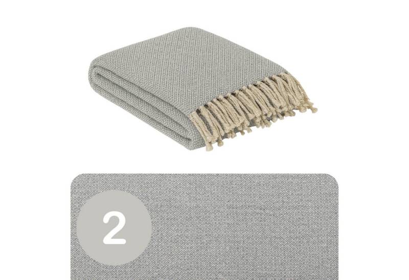 Marrakesch Orient & Mediterran Interior Tagesdecke 2er Set Calix Tagesdecke Decke Grau 125x150 aus Baumwolle, Boho Deko Marrakesch Orient & Mediterran Interior Tagesdecke 2er Set Calix Tagesdecke Decke Grau 125x150 aus Baumwolle, Boho Deko von Marrakesch Orient & Mediterran Interior