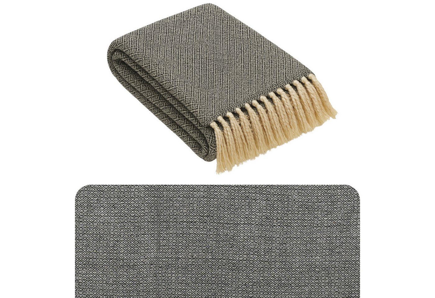 Marrakesch Orient & Mediterran Interior Tagesdecke Calix Tagesdecke Decke Dunkelgrau 125x150 aus Baumwolle, Boho Modern Marrakesch Orient & Mediterran Interior Tagesdecke Calix Tagesdecke Decke Dunkelgrau 125x150 aus Baumwolle, Boho Modern von Marrakesch Orient & Mediterran Interior