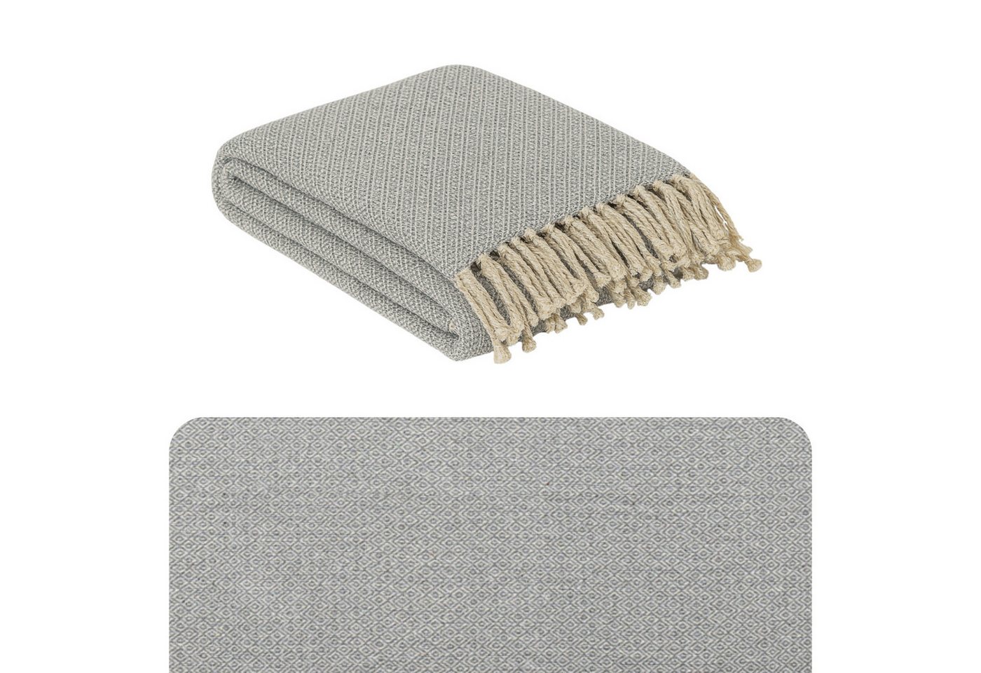 Marrakesch Orient & Mediterran Interior Tagesdecke Calix Tagesdecke Decke Grau 125x150 aus Baumwolle, Boho Modern Deko Marrakesch Orient & Mediterran Interior Tagesdecke Calix Tagesdecke Decke Grau 125x150 aus Baumwolle, Boho Modern Deko von Marrakesch Orient & Mediterran Interior