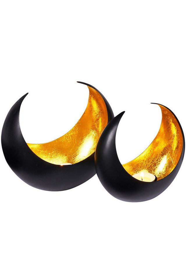 Marrakesch Orient & Mediterran Interior Teelichthalter 2er Set Garten Windlicht Kerzenhalter Maputo (2 St), Handarbeit von Marrakesch Orient & Mediterran Interior