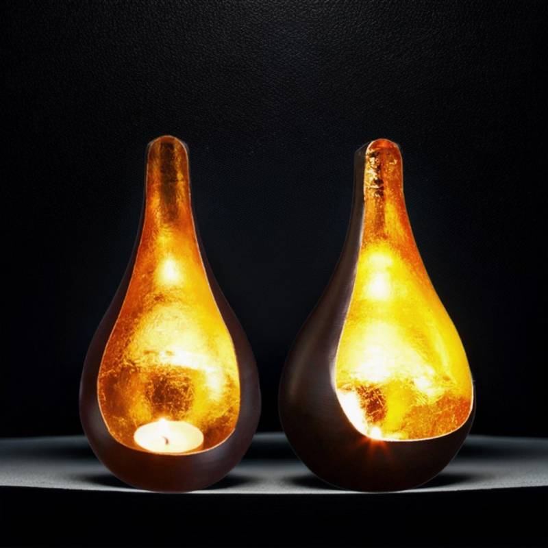 Marrakesch Orient & Mediterran Interior Teelichthalter 2er Set Orientalisches Windlicht Rasin (2 St), Handarbeit von Marrakesch Orient & Mediterran Interior