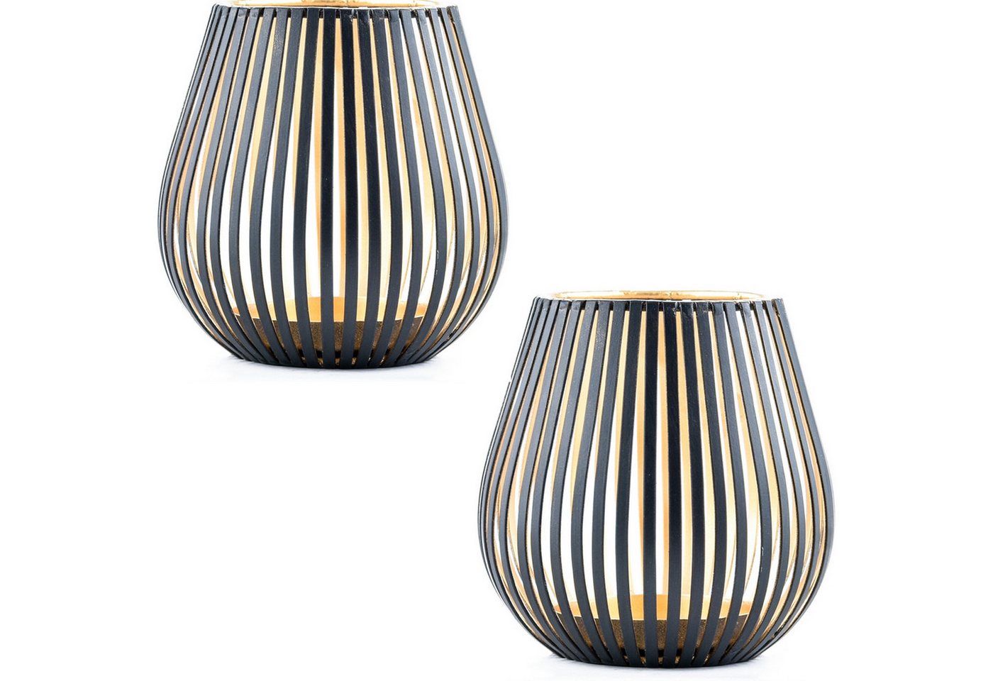 Marrakesch Orient & Mediterran Interior Teelichthalter 2er Set Skandinavisches Design Windlicht Teelichthalter Amunda, Handarbeit von Marrakesch Orient & Mediterran Interior