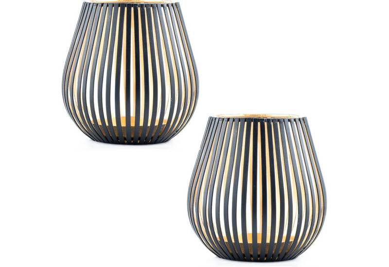 Marrakesch Orient & Mediterran Interior Teelichthalter 2er Set Skandinavisches Design Windlicht Teelichthalter Amunda, Handarbeit von Marrakesch Orient & Mediterran Interior