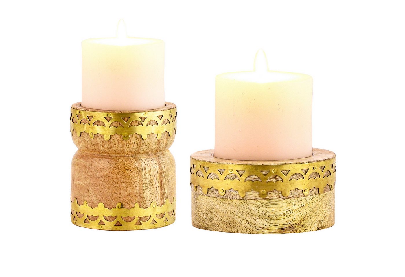 Marrakesch Orient & Mediterran Interior Kerzenständer 2er Set Boho Deko Teelichthalter Kerzenständer aus Holz Halid Hajid Marrakesch Orient & Mediterran Interior Kerzenständer 2er Set Boho Deko Teelichthalter Kerzenständer aus Holz Halid Hajid von Marrakesch Orient & Mediterran Interior
