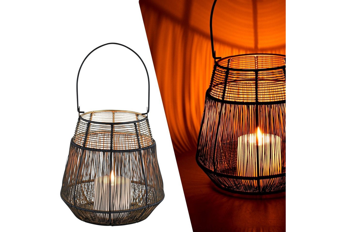 Marrakesch Orient & Mediterran Interior Teelichthalter Laterne Dinak Metall Schwarz Gold 20cm × 21cm Windlicht Handarbeit, Handarbeit Marrakesch Orient & Mediterran Interior Teelichthalter Laterne Dinak Metall Schwarz Gold 20cm × 21cm Windlicht Handarbeit, Handarbeit von Marrakesch Orient & Mediterran Interior