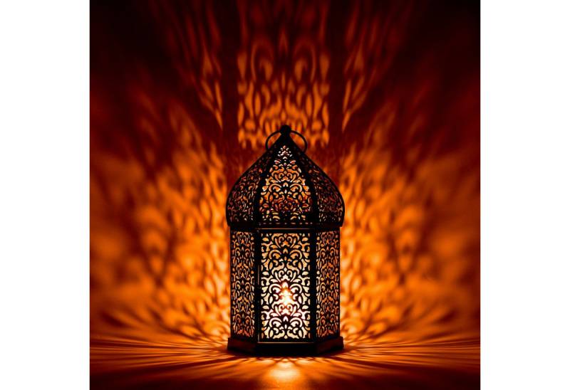 Marrakesch Orient & Mediterran Interior Teelichthalter Orientalische Deko Laterne Windlicht Teelichthalter Yashar, Handarbeit von Marrakesch Orient & Mediterran Interior