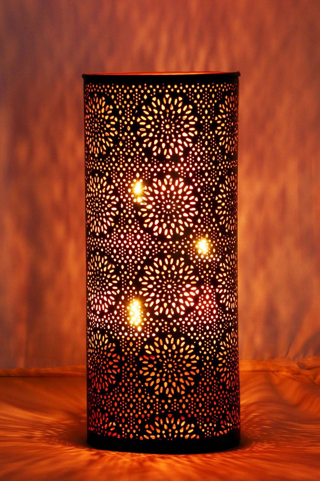 Marrakesch Orient & Mediterran Interior Teelichthalter Orientalisches Windlicht Amelle schwarz, Handarbeit von Marrakesch Orient & Mediterran Interior