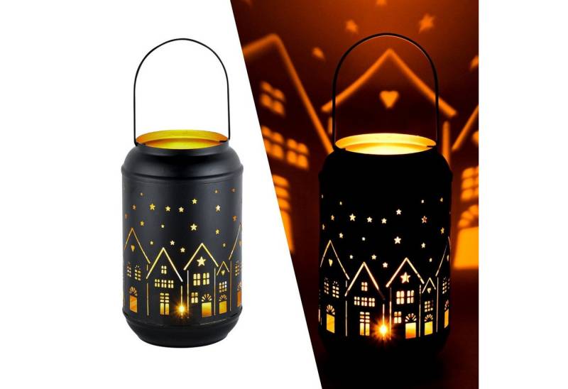 Marrakesch Orient & Mediterran Interior Teelichthalter Teelichthalter Glowtree 20cm Schwarz Gold Metall Windlicht, Handarbeit von Marrakesch Orient & Mediterran Interior
