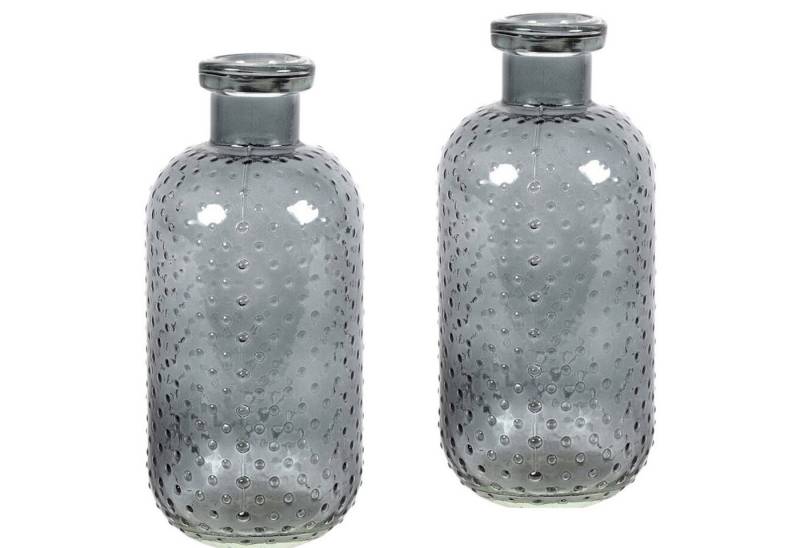 Marrakesch Orient & Mediterran Interior Tischvase 2er Set Aesthetic Deko Vase Blumenvase Missy Grau (2 St), Handarbeit von Marrakesch Orient & Mediterran Interior