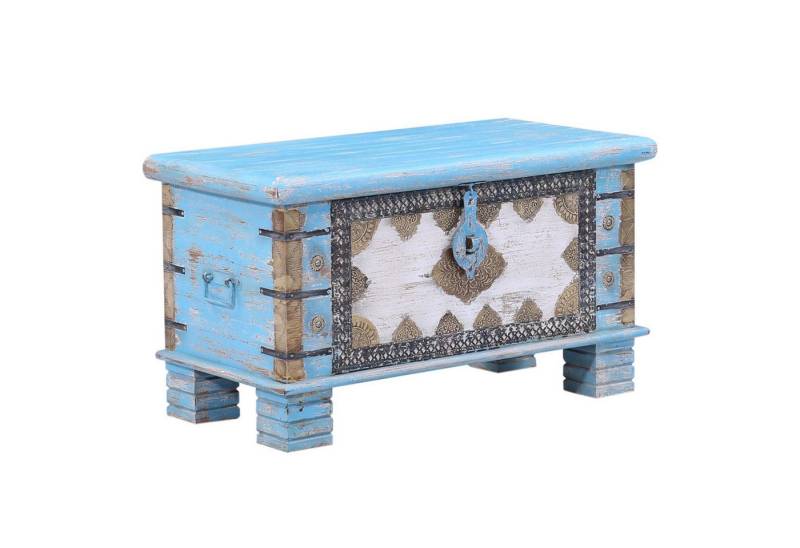 Marrakesch Orient & Mediterran Interior Truhenbank Truhe Ezgi Holz Blau 80cm, Boho Vintage Orient Aufbewahrung, mit Stauraum Marrakesch Orient & Mediterran Interior Truhenbank Truhe Ezgi Holz Blau 80cm, Boho Vintage Orient Aufbewahrung, mit Stauraum von Marrakesch Orient & Mediterran Interior
