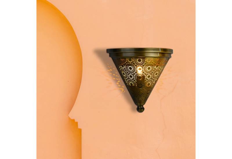 Marrakesch Orient & Mediterran Interior Wandleuchte 2er Set Orientalische Wandlampe Wandleuchte Wanddeko Firas Gold Antik, Handarbeit von Marrakesch Orient & Mediterran Interior