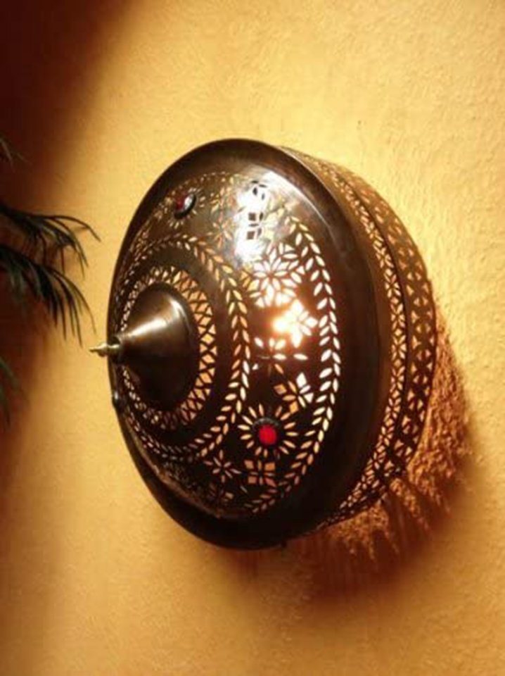 Marrakesch Orient & Mediterran Interior Wandleuchte Orient Wandlampe Ashya, Metall Rostpatina handgefertigt, H 48cm, ohne Leuchtmittel, Handarbeit Marrakesch Orient & Mediterran Interior Wandleuchte Orient Wandlampe Ashya, Metall Rostpatina handgefertigt, H 48cm, ohne Leuchtmittel, Handarbeit von Marrakesch Orient & Mediterran Interior