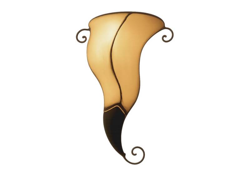 Marrakesch Orient & Mediterran Interior Wandleuchte Orient Wandlampe Kurkuma Natur H 48 cm, Leder & Naturfarben von Marrakesch Orient & Mediterran Interior