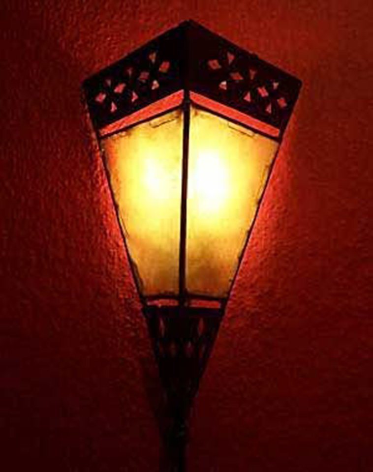 Marrakesch Orient & Mediterran Interior Wandleuchte Orient Wandlampe Rabat, Marokkanische Leder Wandlampe von Marrakesch Orient & Mediterran Interior