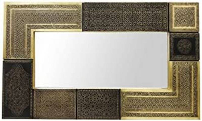Marrakesch Orient & Mediterran Interior Wandspiegel Marokkanischer Wandspiegel Sahra - 100cm -, Handarbeit von Marrakesch Orient & Mediterran Interior