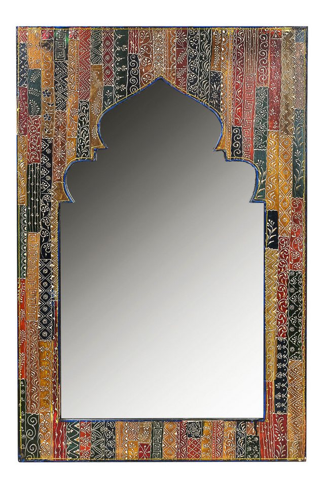 Marrakesch Orient & Mediterran Interior Wandspiegel Orientalischer bemalter Spiegel Tarana - 90cm -, Handarbeit von Marrakesch Orient & Mediterran Interior