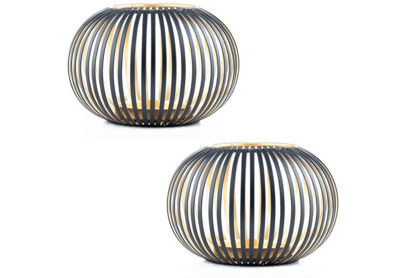 Marrakesch Orient & Mediterran Interior Teelichthalter 2er Set Skandinavisches Design Windlicht Teelichthalter Amund, Handarbeit von Marrakesch Orient & Mediterran Interior