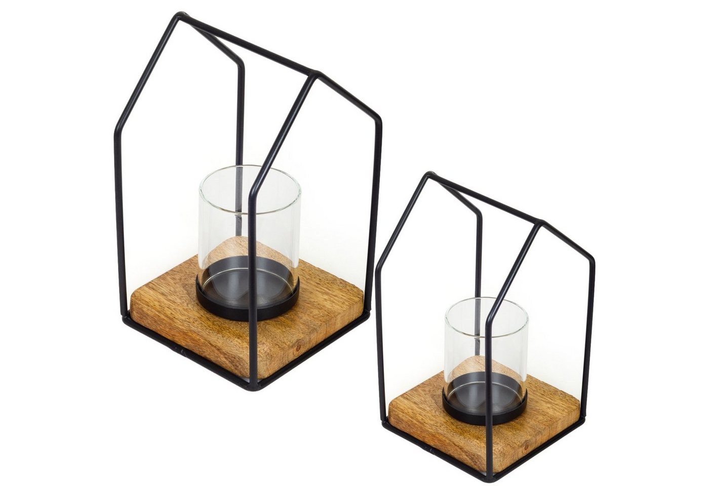 Marrakesch Orient & Mediterran Interior Teelichthalter 2er Set Skandinavisches Design Windlicht Teelichthalter Boie, Handarbeit von Marrakesch Orient & Mediterran Interior