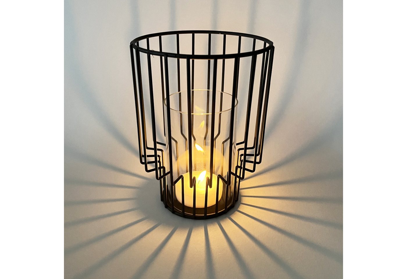 Marrakesch Orient & Mediterran Interior Teelichthalter Windlicht Gartenwindlicht Modern Beek (1 St), Windlichtglas, Glaseinsatz von Marrakesch Orient & Mediterran Interior