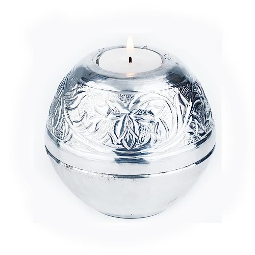 Marrakesch Orientalische Teelichthalter aus Aluminium 10cm | Marokkanische Kerzenhalter Doha -2- als Deko von Marrakesch Orient & Mediterran Interior